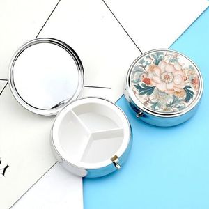 Pillendoosje pillendoosje voor vrouw, wekelijkse pillenorganizer met 3 compartimenten, perzik, vreemde vorm, kleine pillendoos, pillencontainer, draagbare vitaminehouderdozen voor op reis,