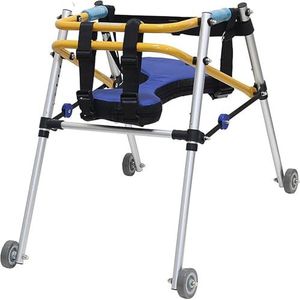 Wandelaar op wielen voor kinderen met Cerebrale Parese, Roestvrij staal in hoogte verstelbare mobiliteitshulpmiddelen, Rollator voor kinderen met Cerebrale Parese Gehandicapten Revalidatie Training(La