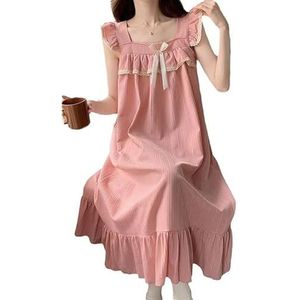 Nachthemd in neutrale tinten, veelzijdige loungewear for dames, mouwloos nachthemd, zachte stretch nachtkleding, ontspannende jurk for thuis, ademende pyjama for yoga, lezen, comfort for het hele seiz