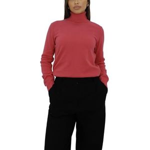 Win's Kasjmir coltrui voor dames, gemaakt in Italië, Fuchsia roze, L
