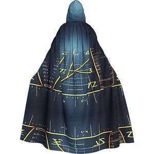 EdWal Math Formula gele print jas met capuchon, uniseks mantel met capuchon, carnavalskostuums voor Halloween cosplay kostuums