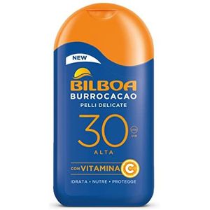 Bilboa Lippenbalsem met SPF 30, hoge bescherming tegen de zon voor de gevoelige huid, formule met vitamine C, hydrateert, verzorgt en beschermt, dermatologisch getest, 200 ml