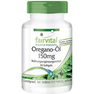 Fairvital | Oregano olie capsules 150mg - HOOG GEDOSEERD - oregano oil 10:1 extract - Origanum vulgare - 90 softgels