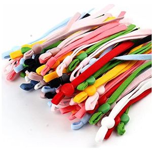 Elastische Touw 50/1000 stks Verstelbaar masker naaien Elastische bandkoord met gesp Stretchy masker Earloop Lanyard EarMuff Touw Diy Benodigdheden maken Elastische Touw Met Haken (Color : Mix, Size