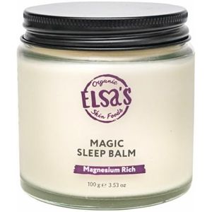 Elsa's Organic Skin Foods, Magic Sleep Balsem, natuurlijke aromatherapie balsem, 100 g, bevordert ontspanning, lavendel en magnesium, zacht voor alle huidtypes, stressverlichting, slaaphulp,