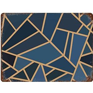 Marineblauw Deco Art Creatief tinnen bord retro metalen tinnen bord vintage wanddecoratie retro kunst tinnen bord grappige decoraties cadeau grappig