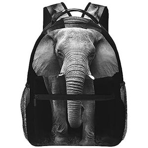 BTCOWZRV Elephant LandscapeTravel Rugzakken voor Vrouwen Mannen, Lichtgewicht Canvas Dagrugzak Gepersonaliseerde Laptop Tas, Olifant Patroon, One Size