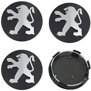 Wieldoppen - 4 Stuks - Voor Peugeot 208 GT Line e-208 2019-2023 2024 - 60mm