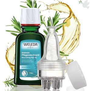 Haarolie-applicator compatibel met WELEDA Bio rozemarijn haarolie - haarbehandeling met rozemarijnolie bevordert de natuurlijke haargroei en een gezonde hoofdhuid. Haarverzorging voor broos en broos