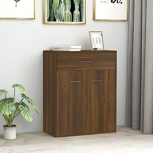 XGWKCNV Furniture select-Dressoir Bruin Eiken 60x30x75 cm Engineered Wood