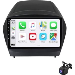 Android 12 Auto Bluetooth Radio 9 Inch Touch Screen Auto Radio Spelers voor Hyundai Ix35 2009-2015 met Navi GPS autoradio Ondersteunt 4G WiFi USB Stuurbediening Mirror Link RDS (Color : XY2 4Core 1+1