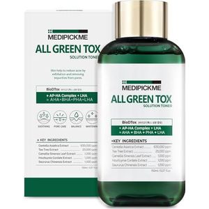 MEDIPICKME All Green Tox Solution Toner 6.76 Fl Oz | Cica toner | Milde dagelijkse huidverzorgingsroutine voor kalmerende en hydraterende werking