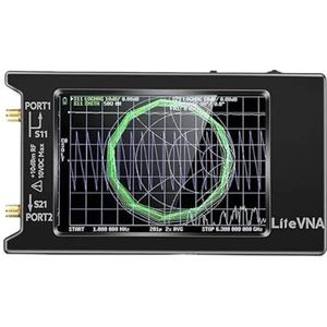 Antenne-analysator, LiteVNA NanoVNA 50 kHz-6,3 GHz Vector Netwerk Antenne Analyzer 4"" Meet S-parameters HF VHF UHF SWR, voor netwerkkabeldiagnostiek