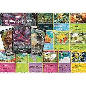 Pokemon kaarten 20 verschillende + 1 willekeurige zeldzame V of VMax kaart in elk pakket - Duitse originele kaarten