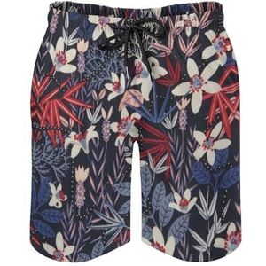 Strandvolleybal zwembroek, sneldrogende tropische stijl korte broek, licht zachte en ademende heren Hawaii shorts, Kleur 2, XS