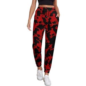 Skateboard Skater Dames Joggingbroek Running Joggers Broek Casual Broek Elastische Taille Lange Met Zakken