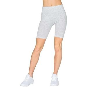 looksy Dames Fietsshorts Katoenen Knielange Legging Zomer Bikerbroek Yoga Sport, Melange, XXL