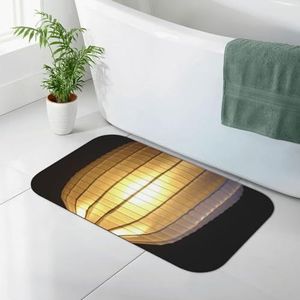 GeRRiT papier lantaarn gedrukt Diatomeeënaarde badmat Absorberende badkamer mat Badkamer tapijt