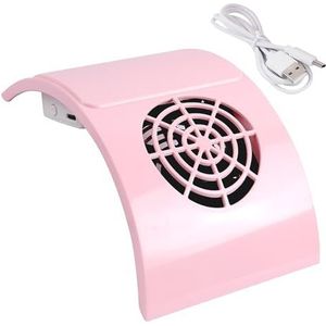 Nagelstofzuiger for manicuremachine, krachtige nagelstofzuiger met vervangbare stofzak for nagelapparatuur(Pink)