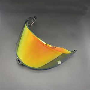 Motorhelm vizier lens, Helmvizier, R2R Helmschild for KYT R2R Motorhelm Vizier Gezichtsscherm Uv-bescherming Hoge sterkte Capacetes Accessoires (Zwart - Alleen for gebruik overdag)(Revo Deep Red-day U