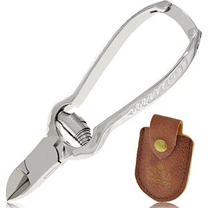 Camila Solingen CS13 5.5 inch vat lente vingernagel teennagel tang/tondeuse / snijder voor manicure en pedicure. Heavy Duty Precisie Super Sharp Gebogen Roestvrij Staal 20mm Blade uit Solingen