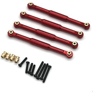 FMS 1/18 FCX18 nieuwe LC80 RC afstandsbediening auto metalen upgrade accessoire met 4 onderste schakels(Red)