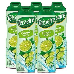 Teisseire Drank-siroop, limoen, 600 ml, siroop die net zo smaakt als de vrucht (5 stuks)