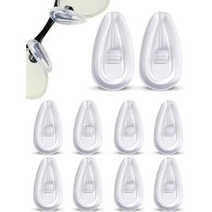 SPORTS WORLD VISION Neuspads voor brillen | Premium zachte siliconen Air Active neuspads voor brillen | 16mm schroefbare brilpads in 5 paar