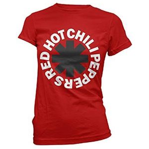 Red Hot Chili Peppers Classic Logo T-shirt rood XL 100% katoen Band merch, Bands