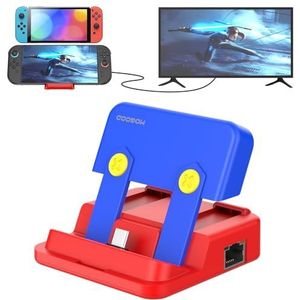 MOGOOD Schakelaar 2 Docking Station 100W PD, Schakelaar 2 Laadstand met 1Gbps Ethernet, 4K@60Hz, 2 * USB 3.0-connector, Draagbaar Dockingstation Compatibel met Nintendo Switch 2/1/OLED.