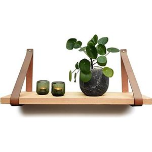 Brute Strength - Leren Plankdragers - Taupe - 4 Stuks - Plank Beugels