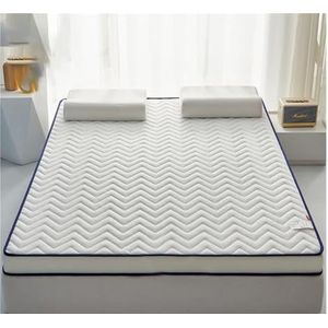 Matras Van Volledige Grootte, Dubbele Latexmatrastopper, Opvouwbare Slaapzaal Met Één Stapelbed, Ergonomische Matras Met 7 Zones - Hoge Elastische Ondersteuning - Stevigere Matras (Color : White, Si