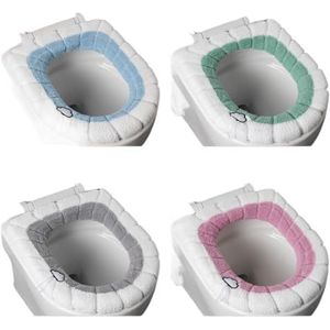 Toiletbrilverwarmer Toiletbrilhoeskussen Multicolor (Grijs)(With Handle 4pcs)