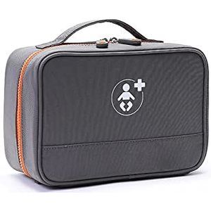 VDLLQYN, EHBO-kit Thuismedicijndoos EHBO-kit Draagbare medicijnen Grote medicijnkast Opbergdoos Huishoudelijke buitenreisartikelen EHBO-sets,Eerste hulp doos(Grey,B)