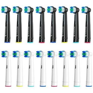 REDTRON Vervanging borstelhoofden voor Oral B (16 tellen), Precisie Reiniging Tandenborstel Vervangingskoppen, Elektrische tandenborstel hoofden compatibel met Pro1000 Pro3000 Pro5000 Pro7000