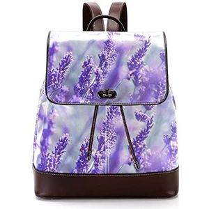 Lavendel gepersonaliseerde schooltassen boekentassen voor tiener, Meerkleurig, 27x12.3x32cm, Rugzak Rugzakken