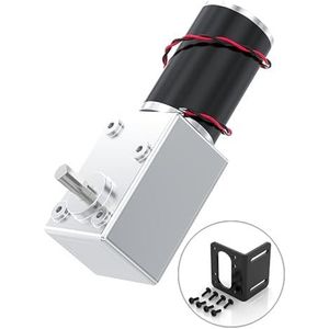5882-50ZY Wormwielmotor 12V 24V Vooruit En Achteruit Verstelbare Snelheid 1.5 RPM ~ 440 RPM Hoog koppel Geborsteld DC Motor(190RPM,12V Bracket Motor)