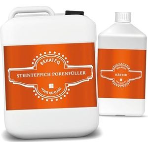 BEKATEQ BK-640EP 2K steentapijt, poriënvuller, 3 kg kleurloos, 2-componenten epoxyhars poriënvuller, bijzonder geschikt voor keuken, badkamer, garage, poriënsluiting voor beter reinigingsvermogen