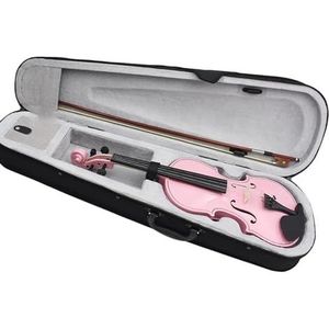 Beginner Viool Viool 4/4 Esdoornruit Voor Beginners Vioolstudieornament Met Praktische Onderdelen (Color : Pink Violin)