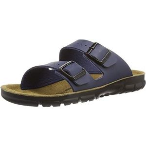 Birkenstock Classic Bilbao Birko-Flor, herenslippers, 46 EU, blauw