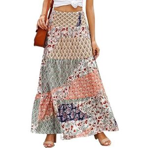 Casual rok Lange hoge taille Print lange rokken Een lijn lange rok voor dames voor feest Strandvakantie Lange rok voor dames