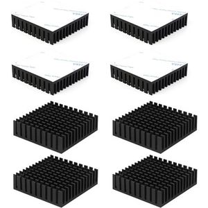 Iyowei 8 STKS Heatsink, Aluminium Heatsink Cooler Cooling Fin Radiator Thermische Geleidbaarheid Circuit Board Cooling Fin voor PC CPU, 40mm x 40mm x 11mm