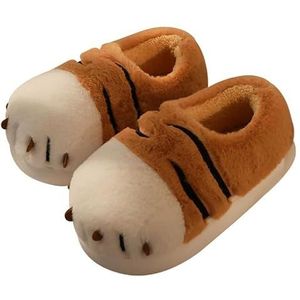 JadeRich Vrouwen Cartoon Tijger Klauw Slippers Leuke Tijgerpoot Faux Bont Slipper Fuzzy Pluche Gewatteerde Huis Schoenen, Tijger B, 3.5/4.5 UK