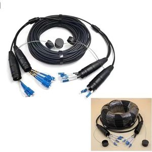 300m 2/4/6/8 cores outdoor patchcord singlemode gepantserde LC SC FC SM LSZH TPU waterdichte CPRI jumper optische vezel extender 6C8C(2 cores TPU LC-LC)