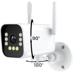 Bewakingscamera, 8MP 4K PTZ Camera Outdoor 4MP AI Menselijke detectie IP Camera 1080P Kleur IR Nachtzicht bewakingscamera(4MP Add 32G Card)