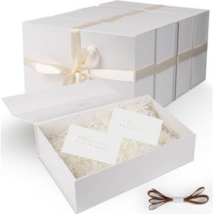 iPassion bruidsmeisje voorsteldoos - geschenkdozen met deksel voor geschenken, (5 stuks), grote bruidsmeisjes, 33 x 22,9 x 11,7 cm, magnetische effen sets, vraag om bruidsmeisje bulk, decoratief