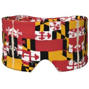 Maryland Vlag Print Slaap Oog Oor Masker Zachte en Comfortabele Oogblinder Blinddoek Schaduw voor Mannen Vrouwen