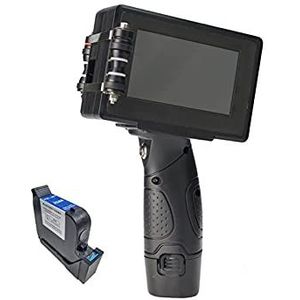 Draagbare Printer, Printer 25,4 mm QR Bar Batchcode Variabele Datumnummer Logo Vervaldatum Label Draagbare Hand Jet Handheld Inkjet-printer(12.7mm with 1 INK)