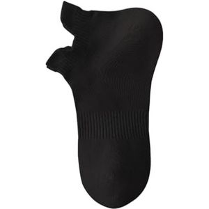 Katoenen sokken for heren, lente en zomer, zweetabsorberende, ademende deodorant dunne sokken, bootsokken met ondiepe mond (5 paar)(Color:Black)