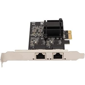 PCI Express Gigabit Ethernet-kaart, 2,5 Gbps Transmissie 2500 1000 100 Mbps Dual Port Brede Compatibiliteit PCIe Netwerkkaart voor Server